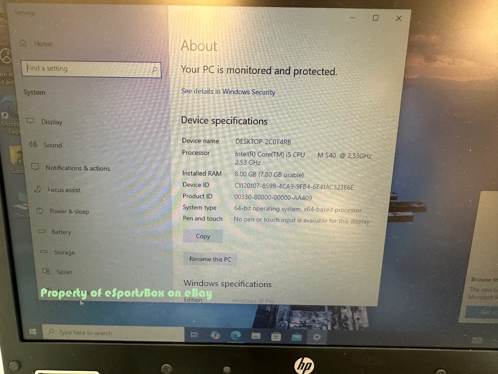 HP EliteBook 8440p • 14″ • Intel Core I5 M 540 • 256GB SSD • WIN 10 PRO • WORKS
