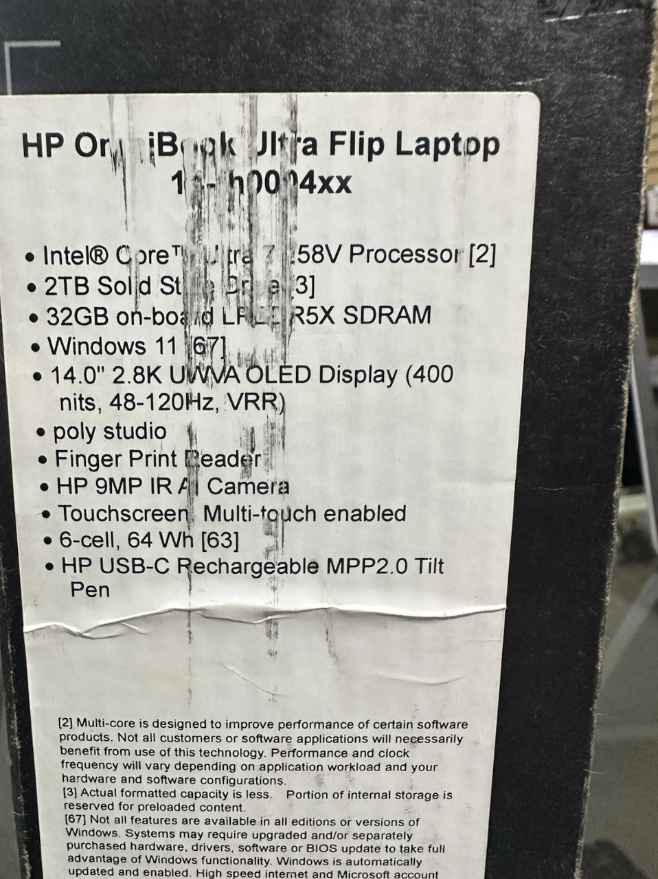 HP OmniBook Ultra Flip 2-in-1 14″ 3K OLED Touch. Ultra 7 258V 32GB 2TB W/STYLUS