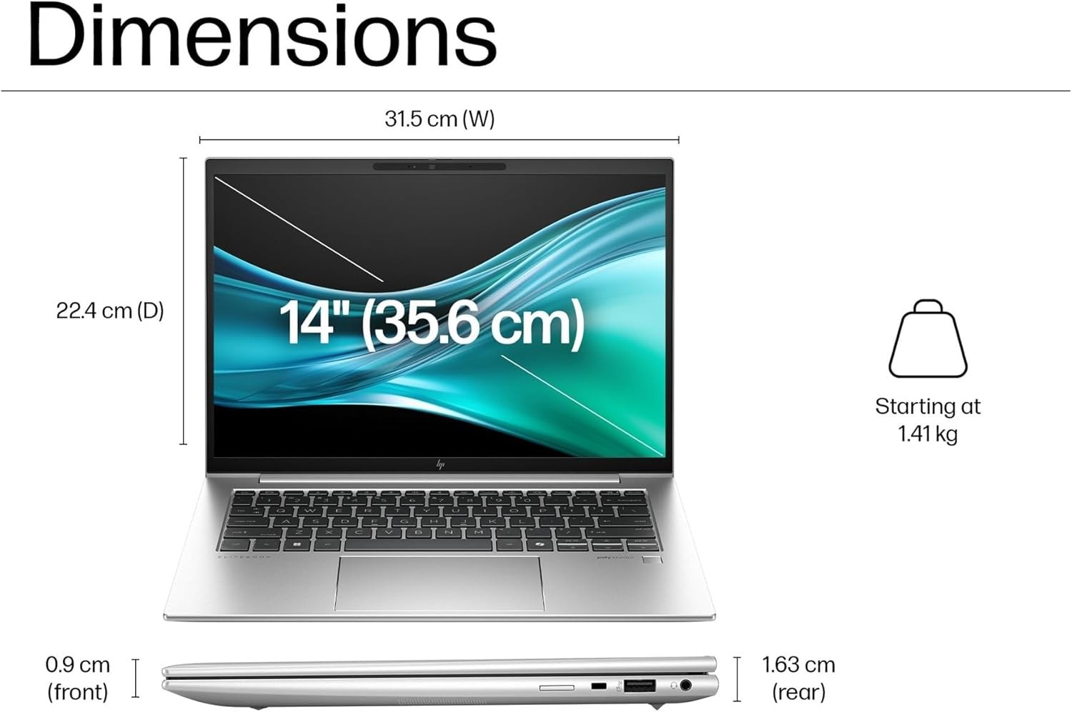 HP Elitebook 840 G11 14″ Ultra 5 135U 16GB RAM 256GB SSD -Very Good -Refurbished