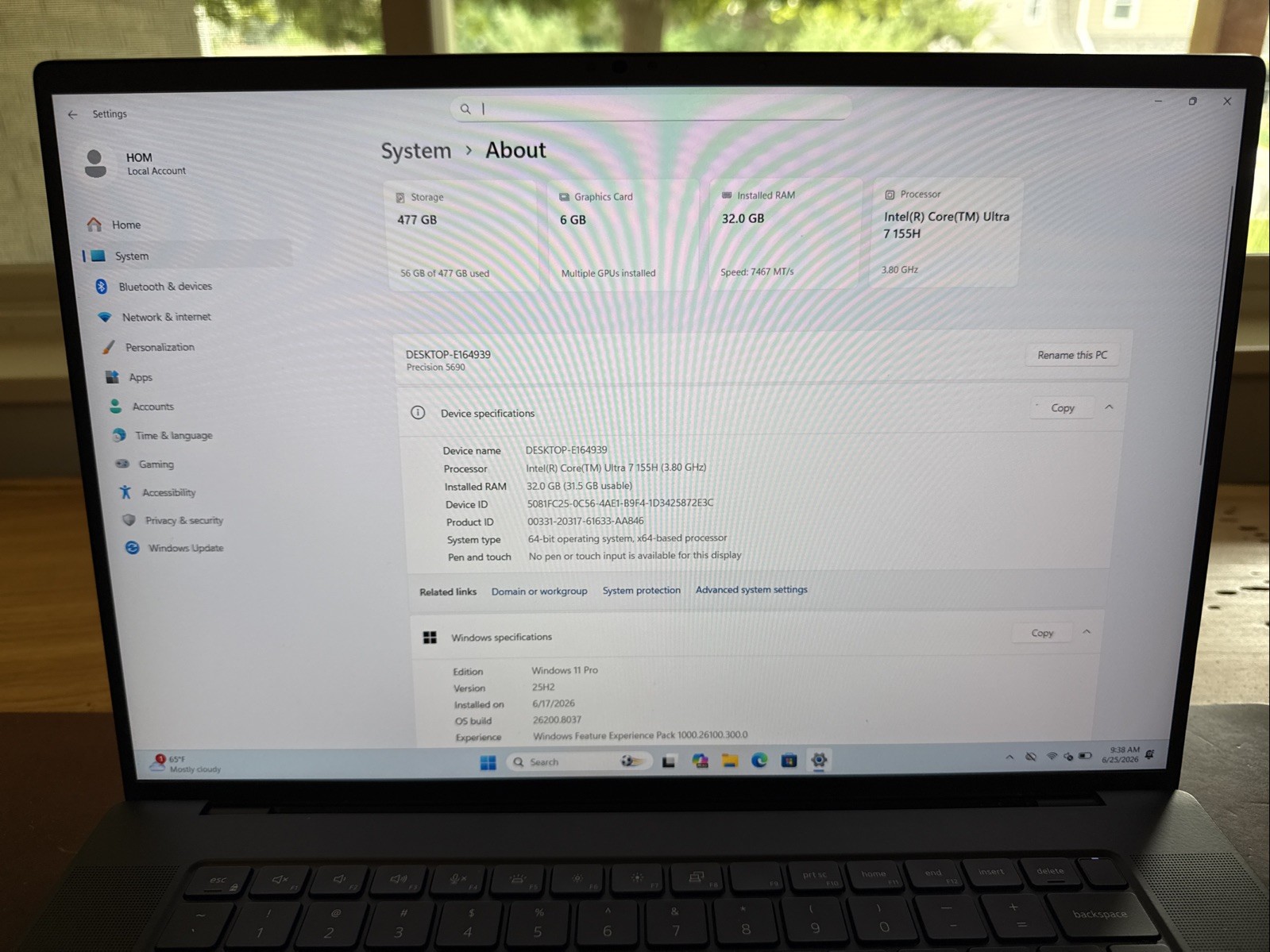 Dell Precision 5690 16in – Intel Ultra 7 155H 32GB 512GB – RTX A1000 – WARRANTY
