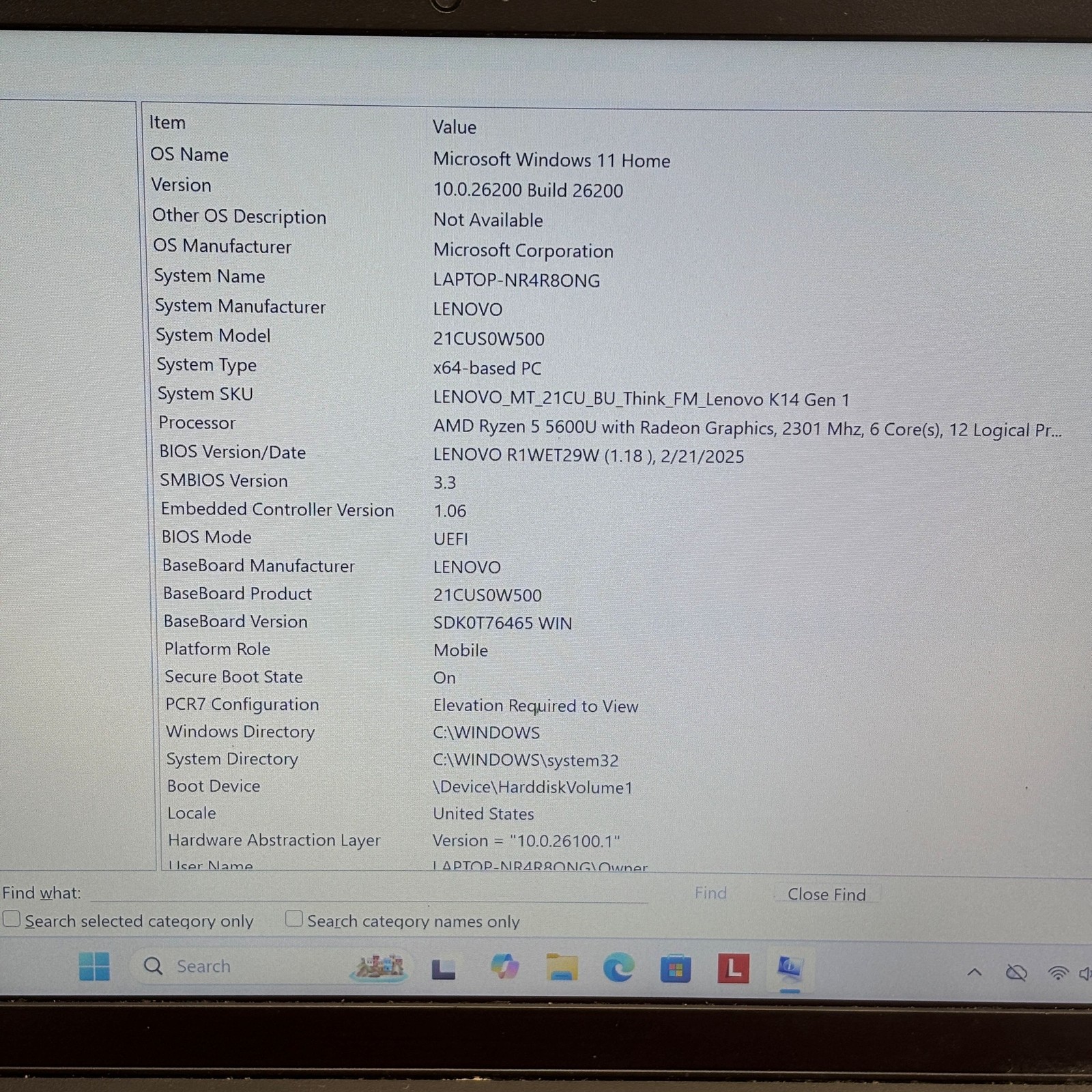 Lenovo K14 Gen 1 21CU-S0W500 Win 11 Ryzen 5 5600U 2.3GHz 8GB RAM 256GB SSD 14″