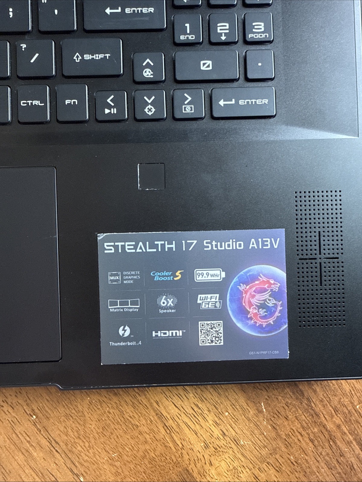 MSI Stealth 17 Studio A13VH Gaming Laptop RTX 4080, I9 13900H, 1TB SSD, 32GB RAM