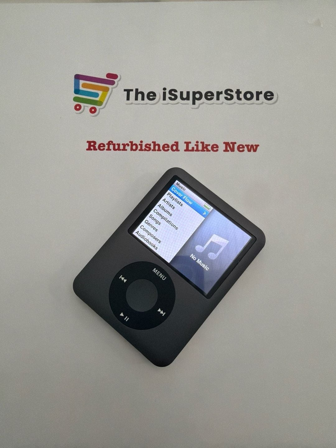 Apple iPod Nano 3rd Generation 8GB Black -Mint – New Battery – 1 YR Warranty