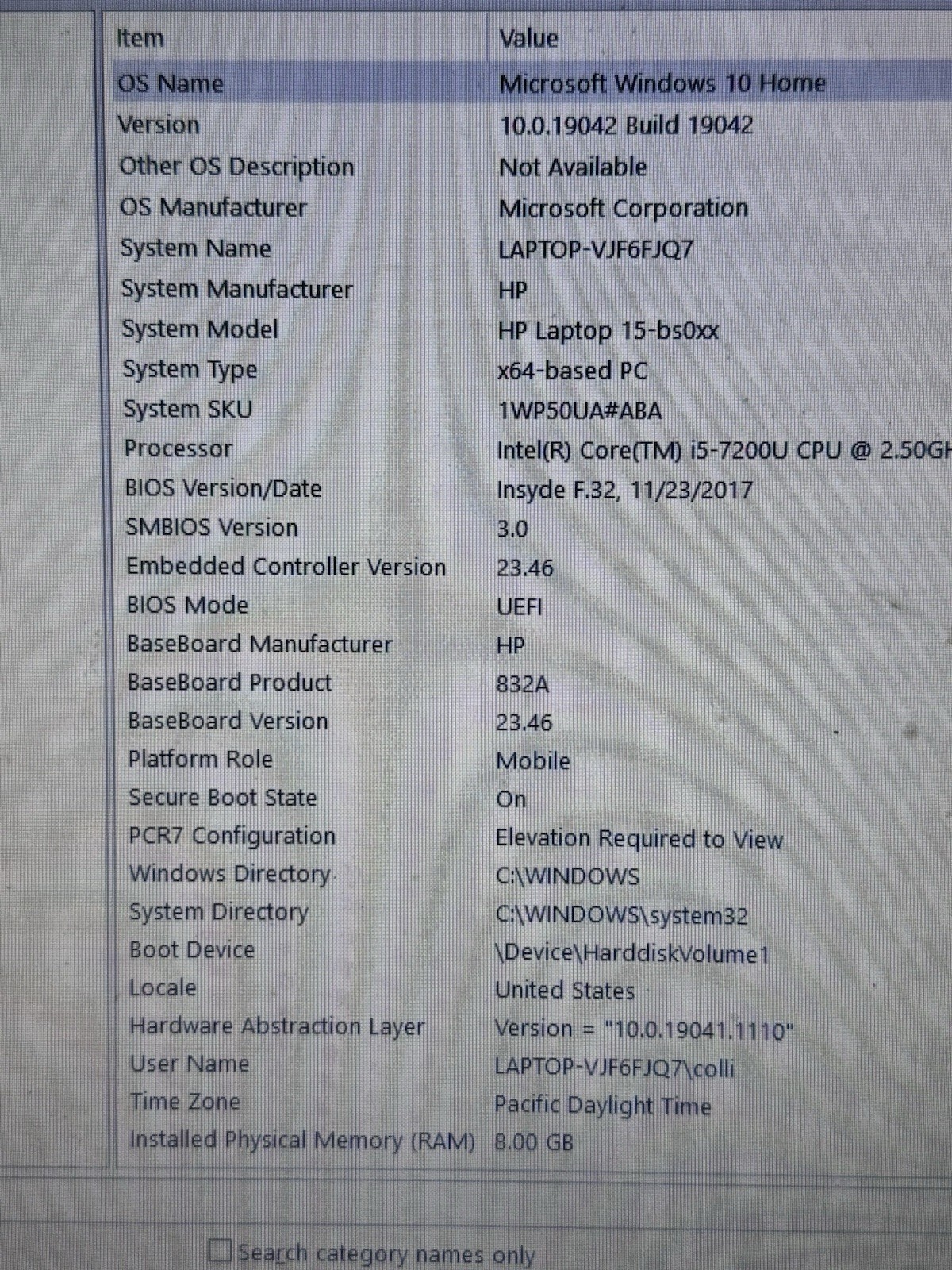 HP bs060wm 15.6″ i5-7200U 2.5 GHz 8GB RAM 1TB HDD – Working Laptop – Read Desc
