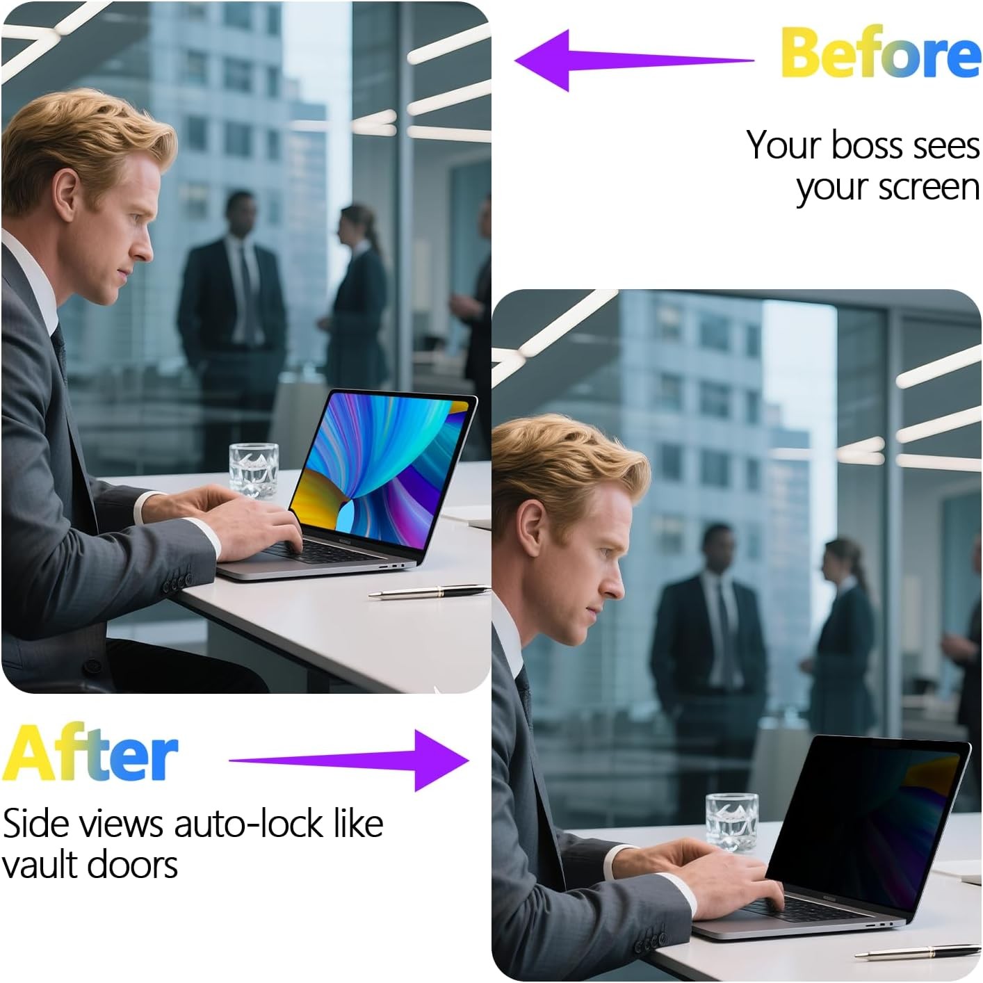 Removable Magnetic Privacy Screen Protector for 13.6″ MacBook Air (2022-2026)