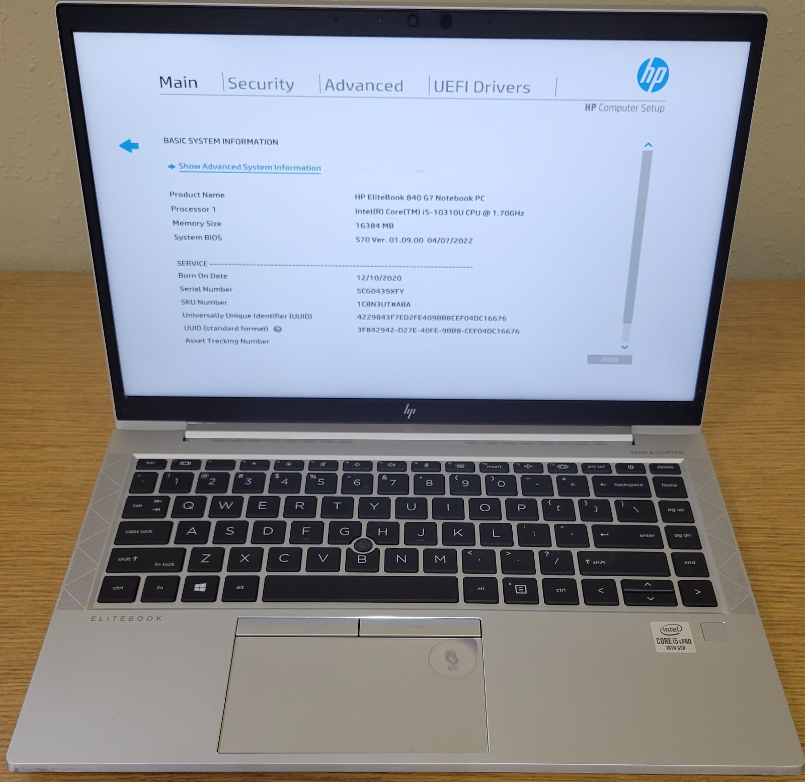 HP EliteBook 840 G7 i5-10210U 16GB DDR4 256GB NVMe W/Battery No OS/HDD