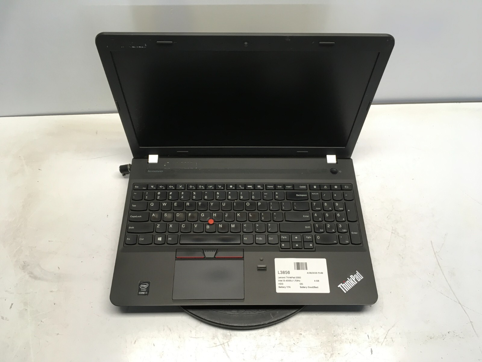 Lenovo ThinkPad E550 Intel i3-4005U 1.7GHz 4 GB NO HDD