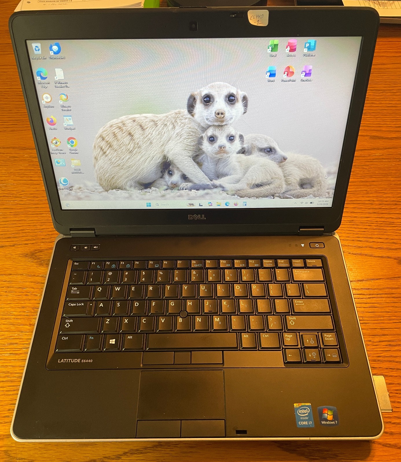 Dell E6440 14″ Laptop Core i7 16GB/256gb+1tb SDXC/Win11 Pro 25H2+Office 2021-2