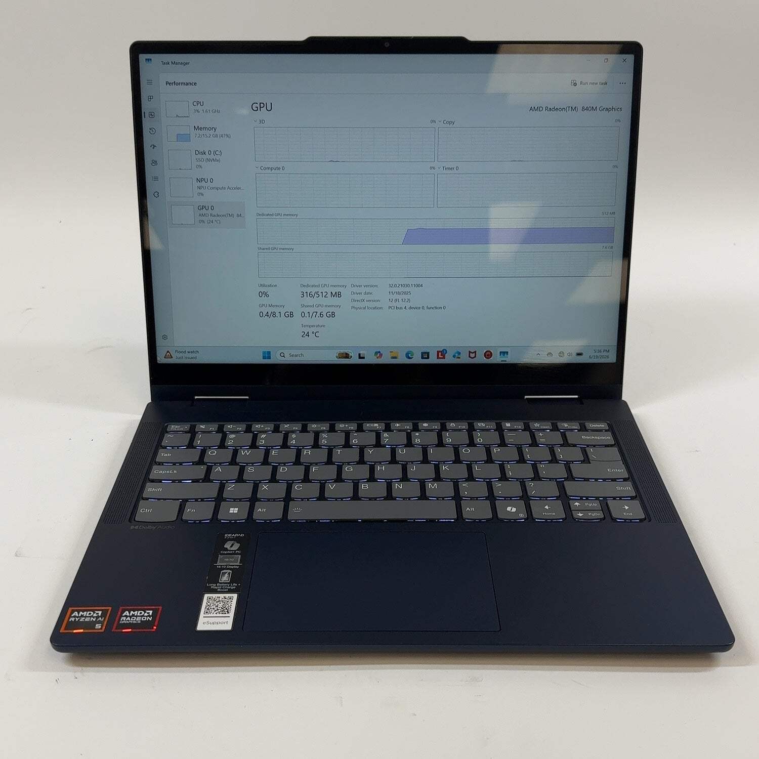 Lenovo IdeaPad 5 2-in-1 14AKP10 14″ Ryzen AI 5 340 2.0GHz 16GB RAM 1TB SSD