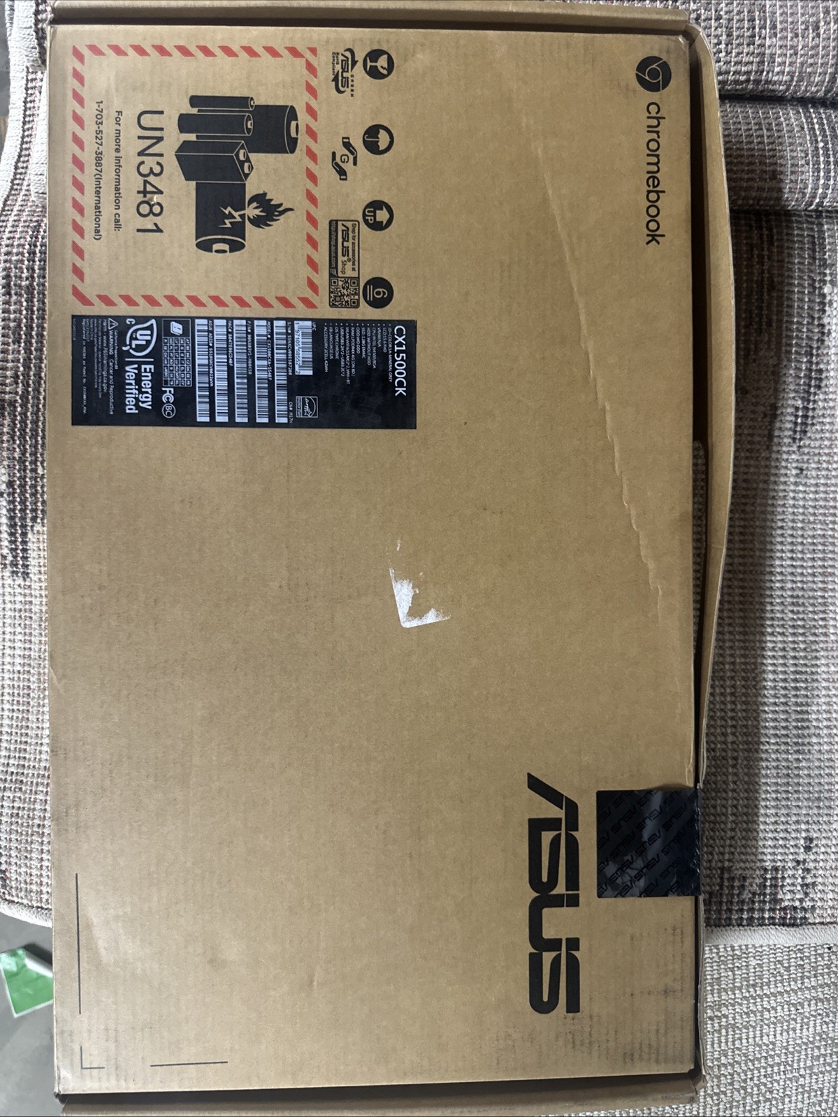 Asus Chromebook 15.6” FHD N4500 4GB 128GB EMMC CX1500CKA-SS48F – Gray