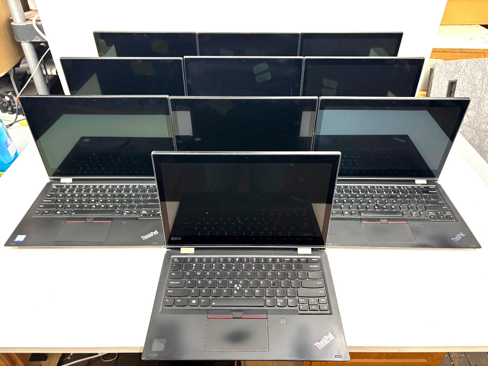 Lot (10) Lenovo ThinkPad L390 Yoga 13.3 Touch i5-8365U, NO RAM NO HDD NO BATTERY
