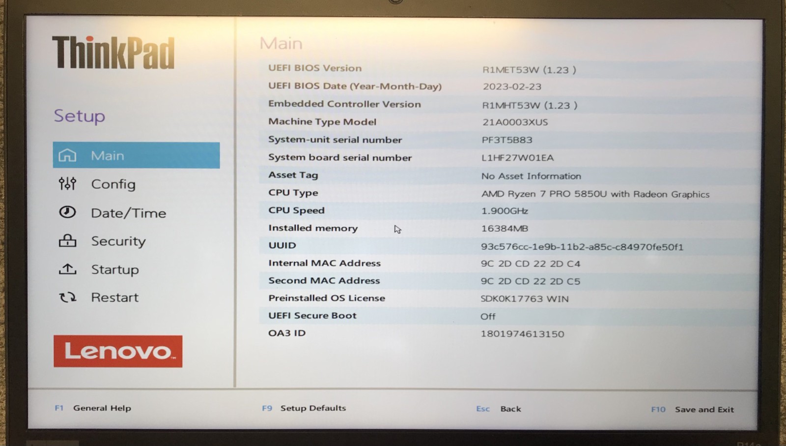 Lenovo ThinkPad P14s Gen 2a 14″ Laptop Ryzen 7 PRO 5850U 16GB RAM 1TB NVMe As Is