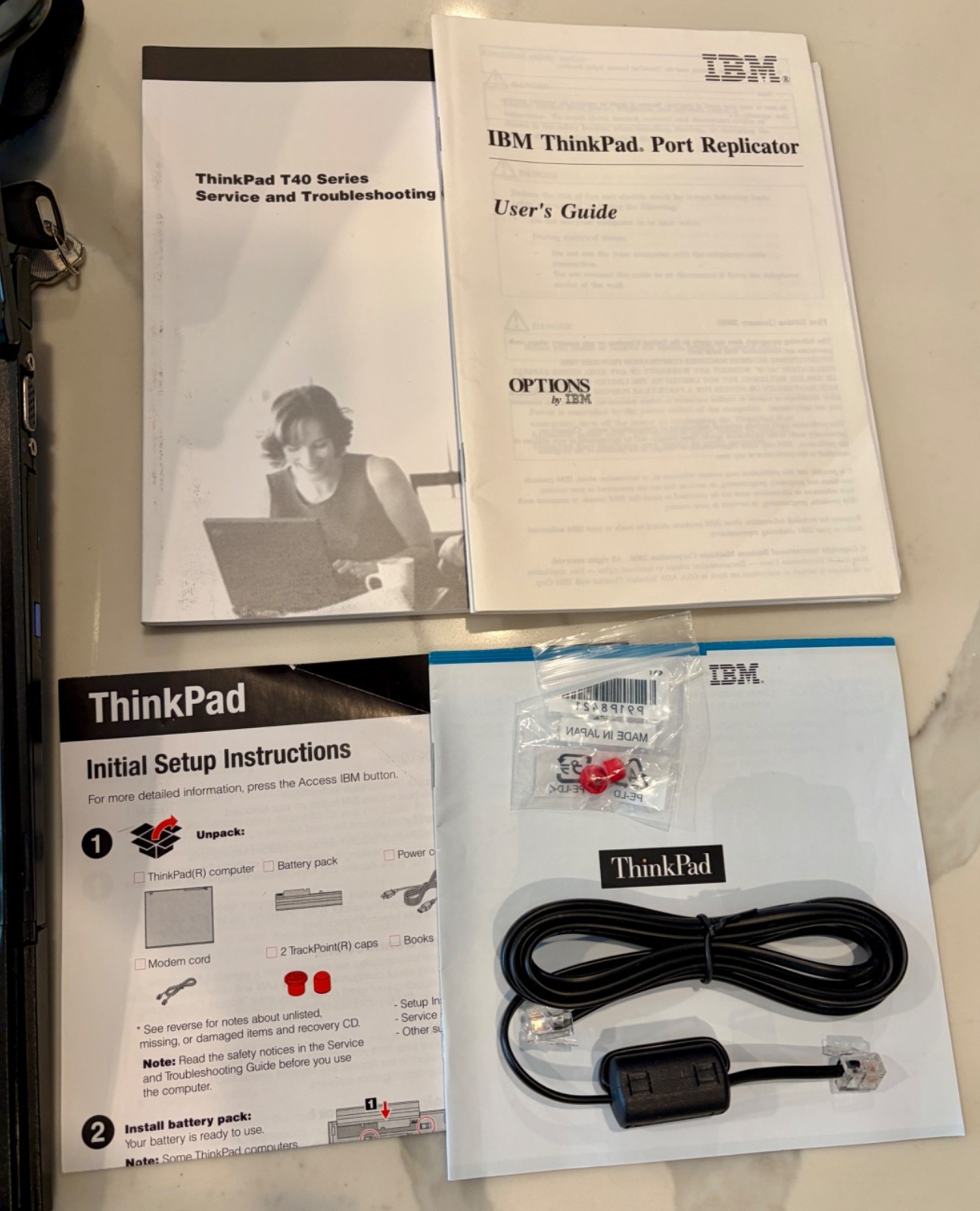 Vintage IBM Thinkpad T41 14” 1.5GB RAM 120GB SSD Win XP + Docking Station