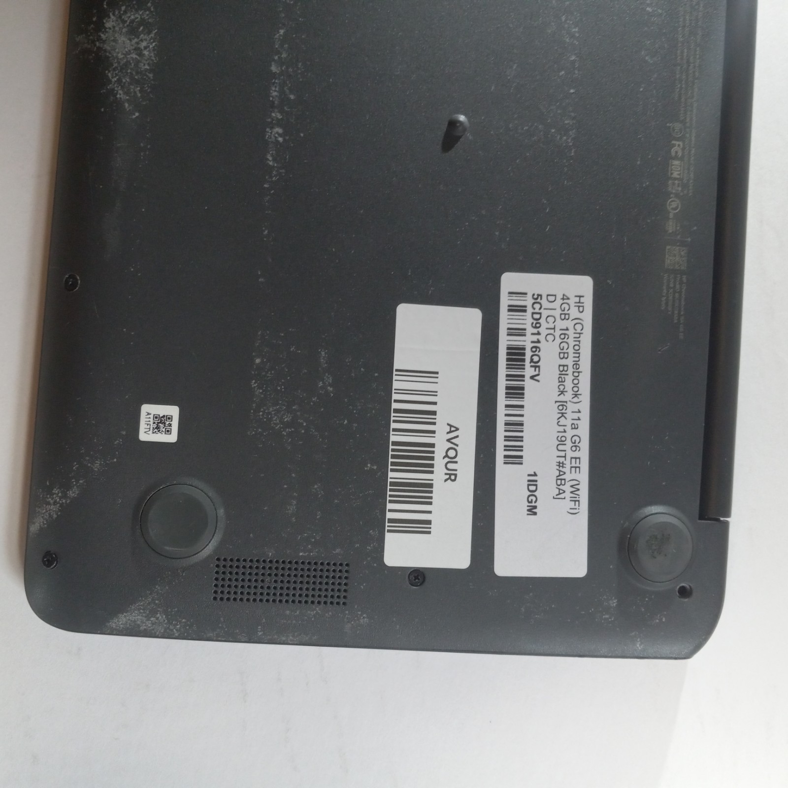 HP Chromebook 11A G6 EE 11.6″ AMD A4-9120C 1.6Ghz 4GB RAM 16GB eMMC 6KJ19UT#ABA