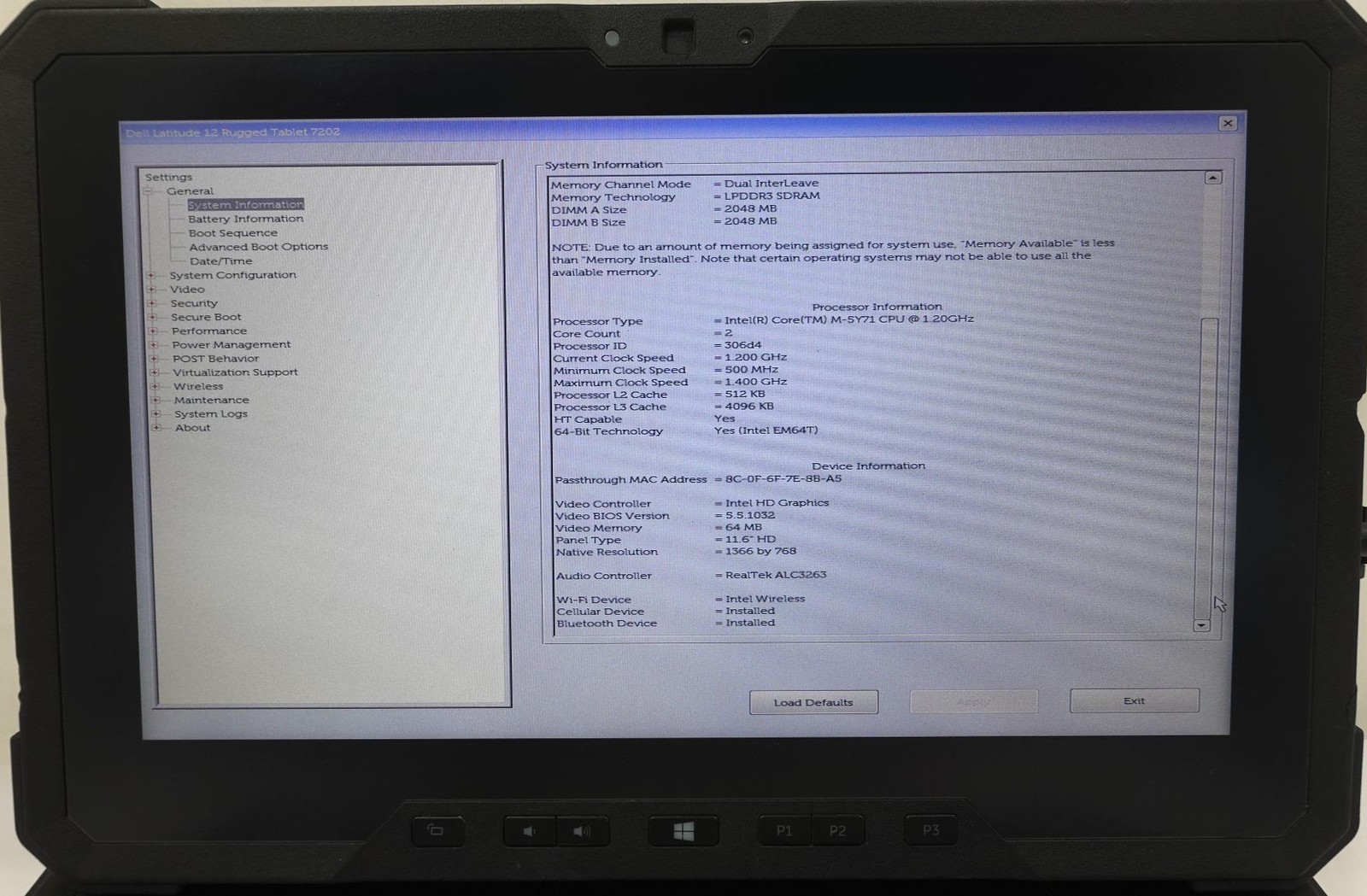 Lot 3 Dell Latitude 12 Rugged Tab 7202 11.6″ Core M-5Y71 1.20GHz 8GB No SSD