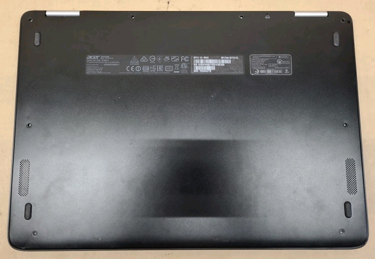 ACER Spin 7, Intel Core i7-7Y75 @ 1.3GHz, 8GB RAM, NO SSD, NO OS *READ*