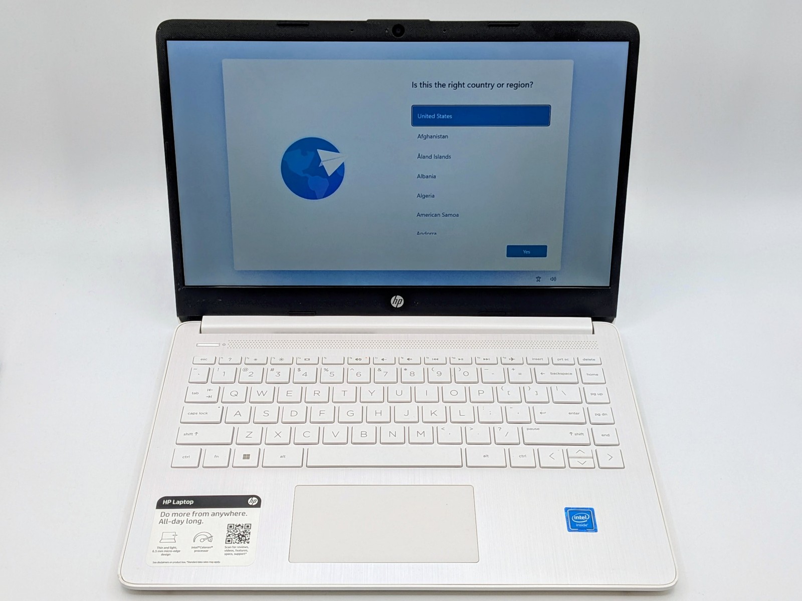 HP Laptop 14-dq0052dx 14″ HD CELERON N4120 64GB SSD 8GB W11 Webcam