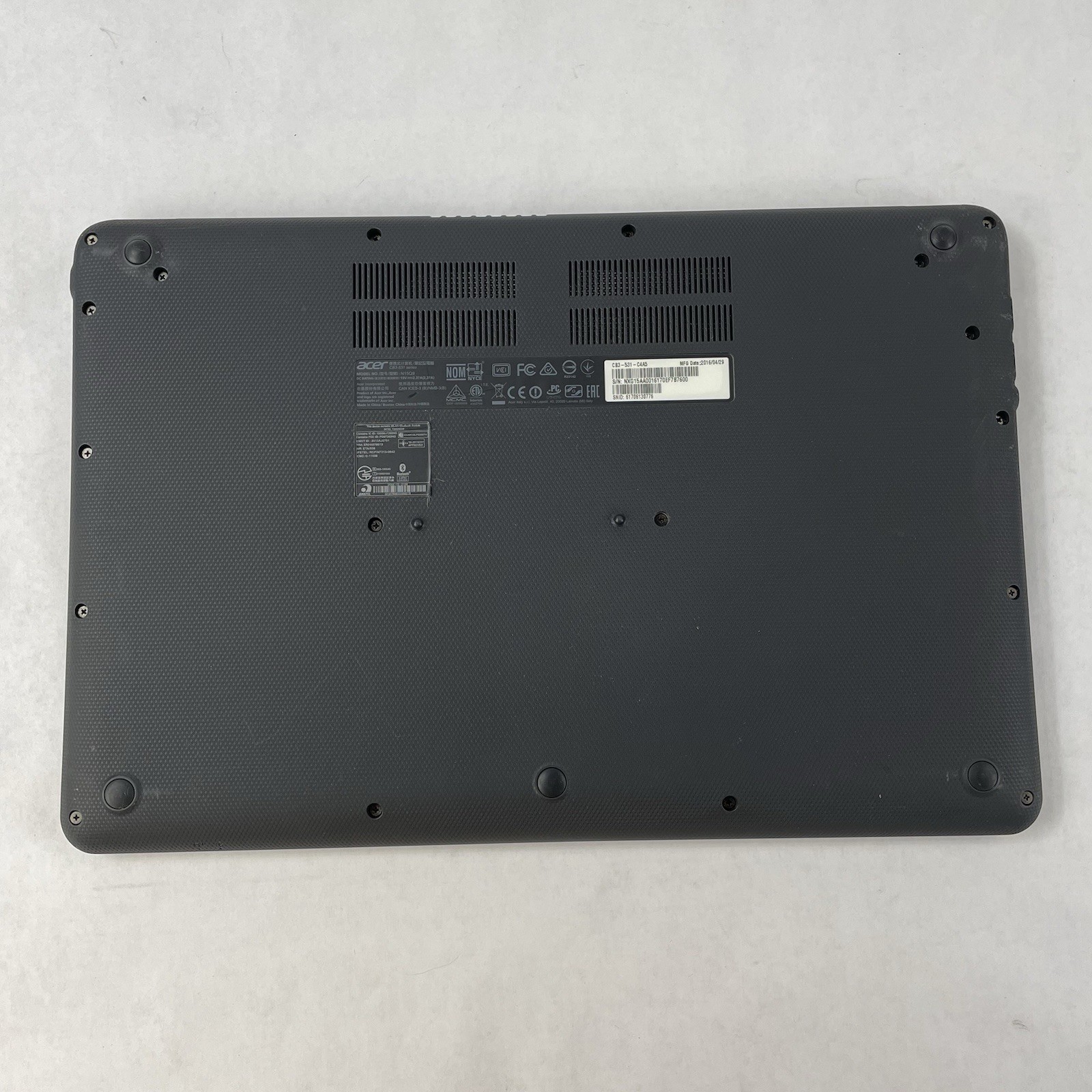 Acer ChromeBook N15Q9 15.5″ Celeron N2830 2.16 GHz 2 GB RAM 16 GB Storage