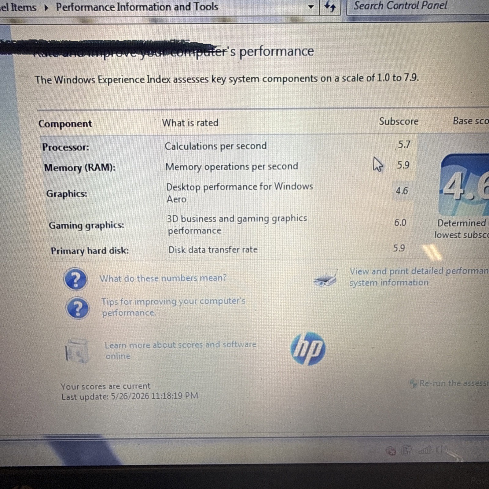 HP Pavilion G6 AMD A4-3305M APU with RadeonHD 4 GB Windows 7 Working-OEM Charge