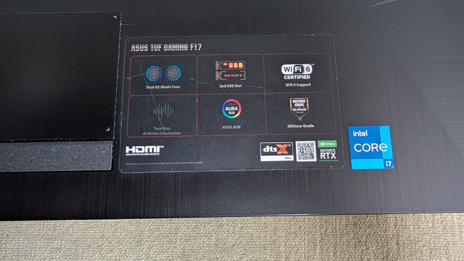 ASUS TUF F17 i7 Core GeForce RTX Gaming Notebook PC Model TUF706HM ES76