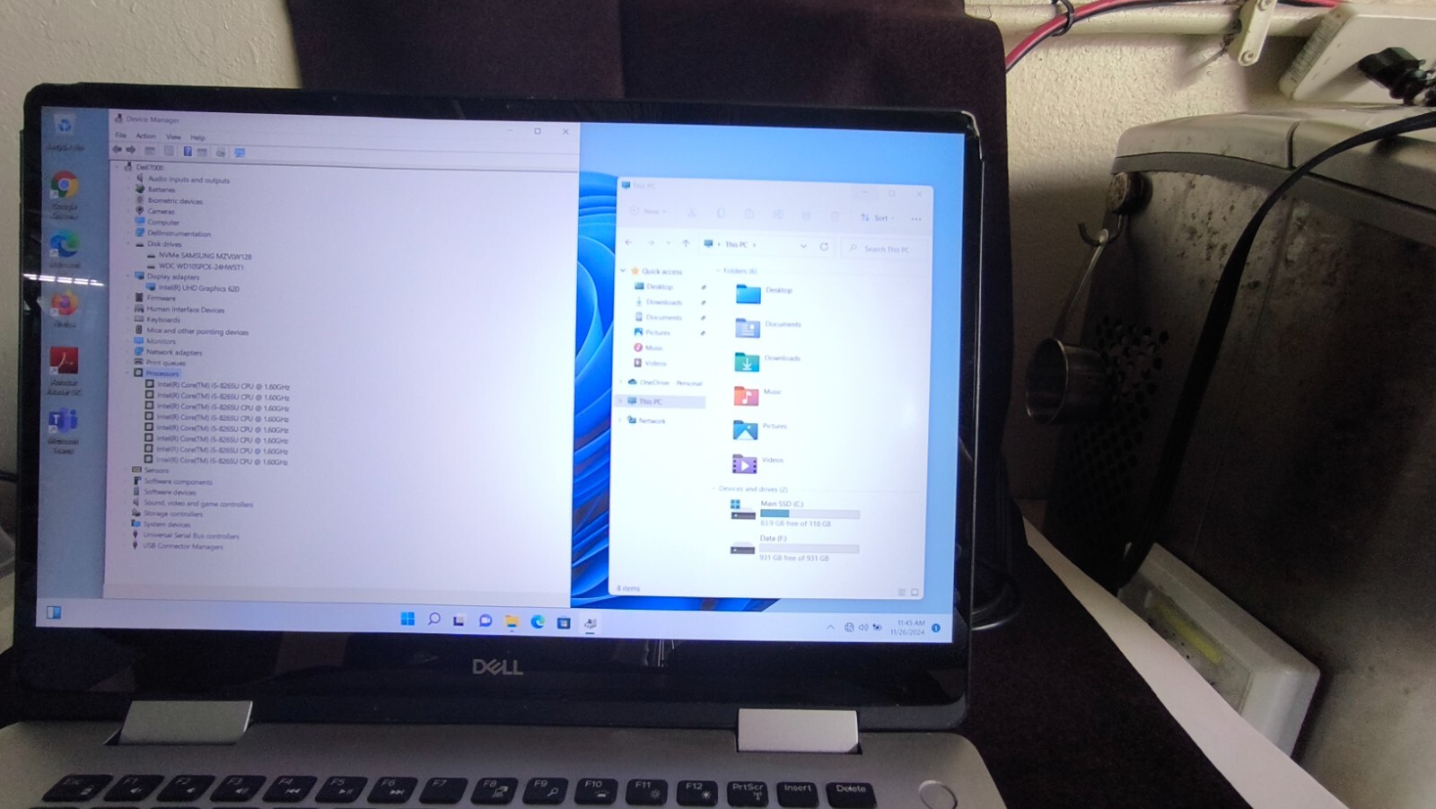 Dell Inspiron 15 7000 Intel Core i5-8265U 8GB 1TB HD/SSD W11 Touchscreen