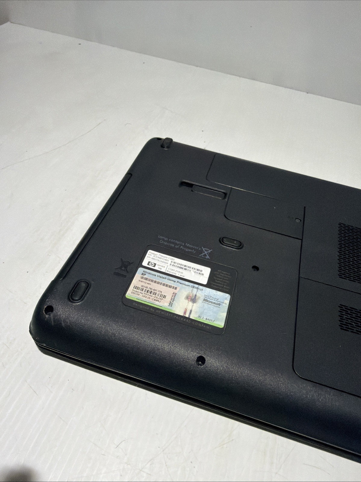 Compaq Presario CQ60 15″ Laptop AMD Athlon QL-62 1gb Ram No Drives Boots Bios