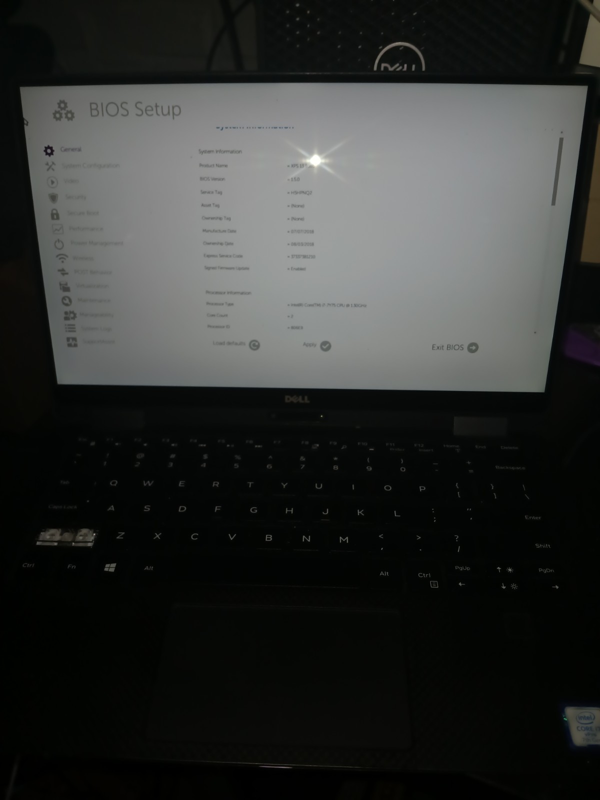Dell XPS 13 9365 13″ Core i7-7Y75 1.3GHz 8GB RAM NO HDD NO OS Good
