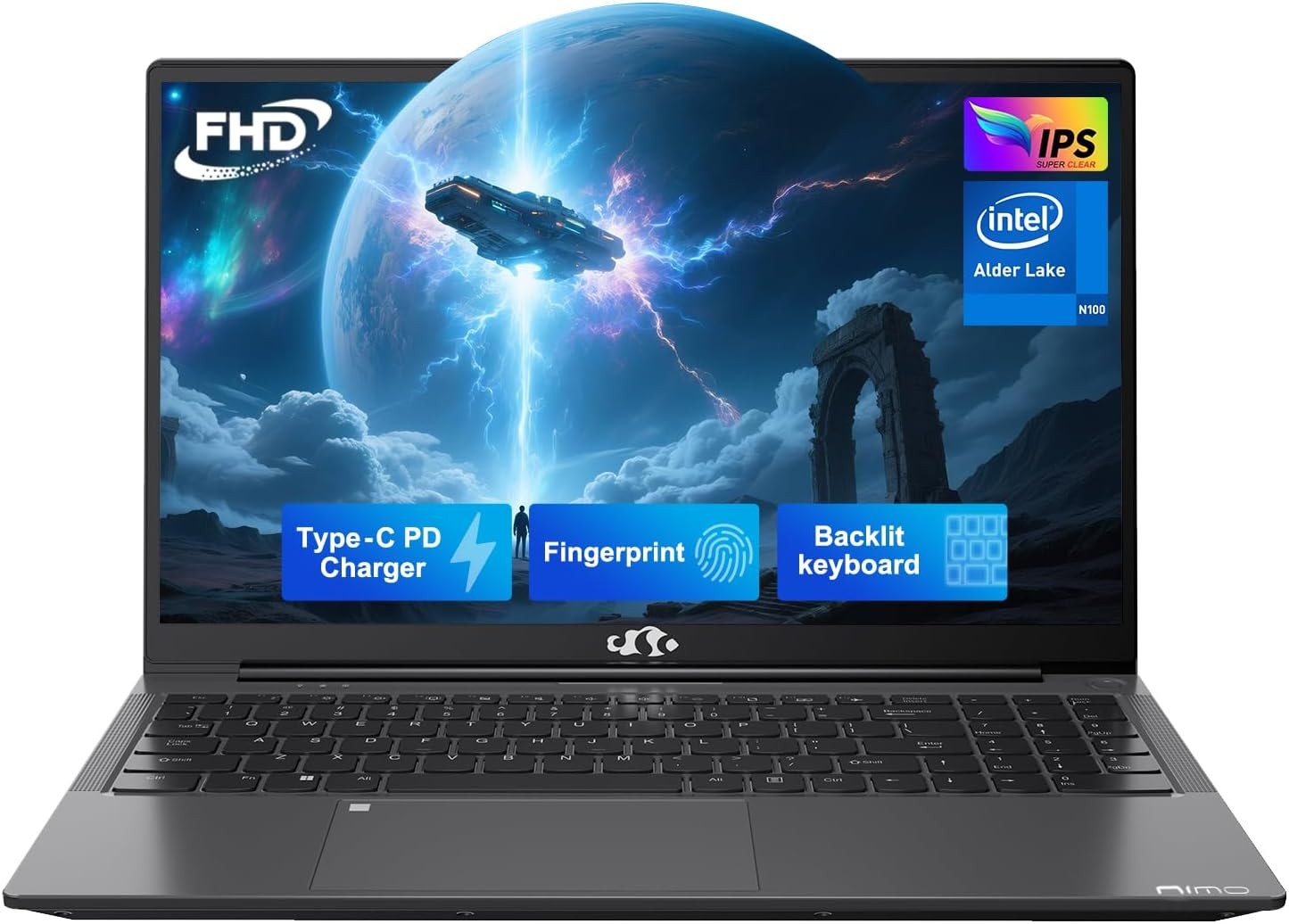 NIMO 15.6″ IPS FHD Laptop Intel Pentium Quad Core N100 4GB RAM 128GB SSD