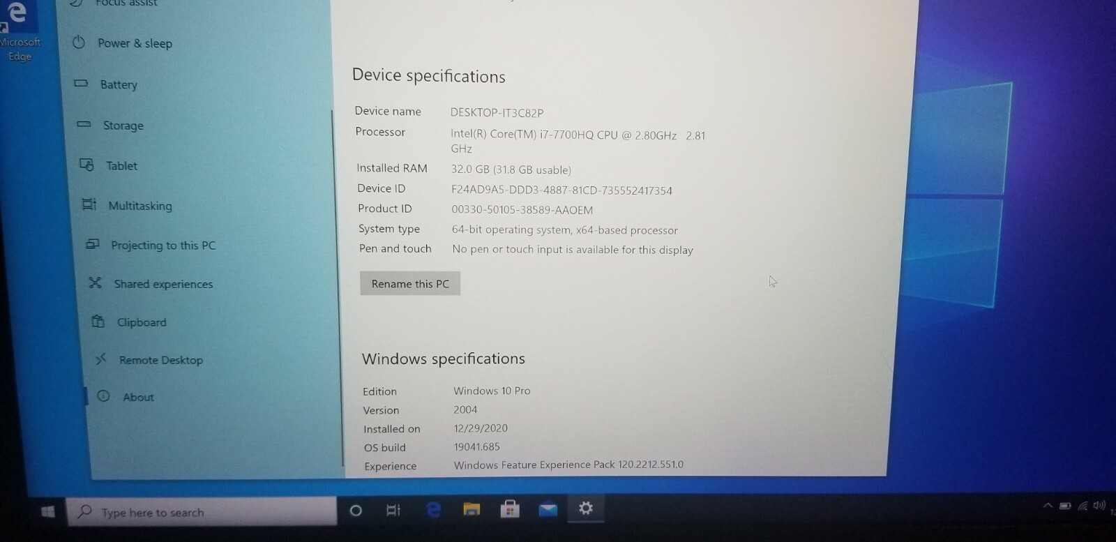 Inspiron 15 – 7577 Windows 10 Pro