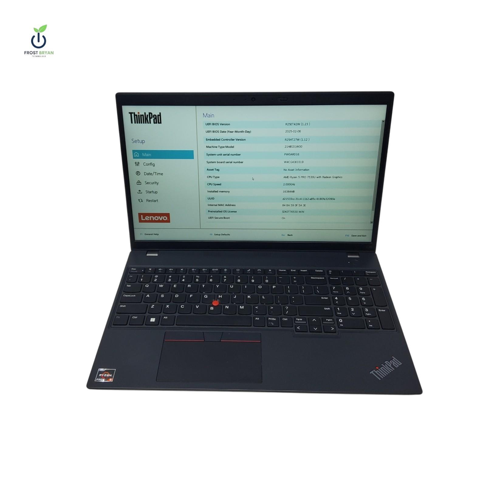 LENOVO ThinkPad L15 Gen 4 Ryzen 5 PRO 7530U 16GB 512GB No OS Grade C [READ]