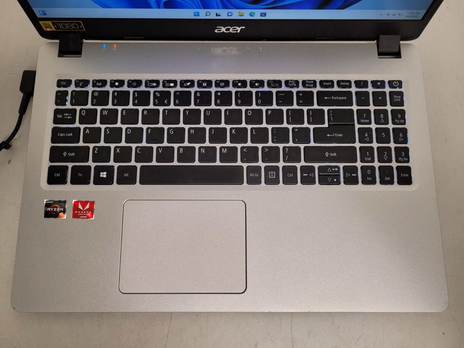 Acer Aspire A515-43 15.6″ Ryzen 3 3200u 2.6ghz 8gb ram 256gb ssd w11p 3113E53400