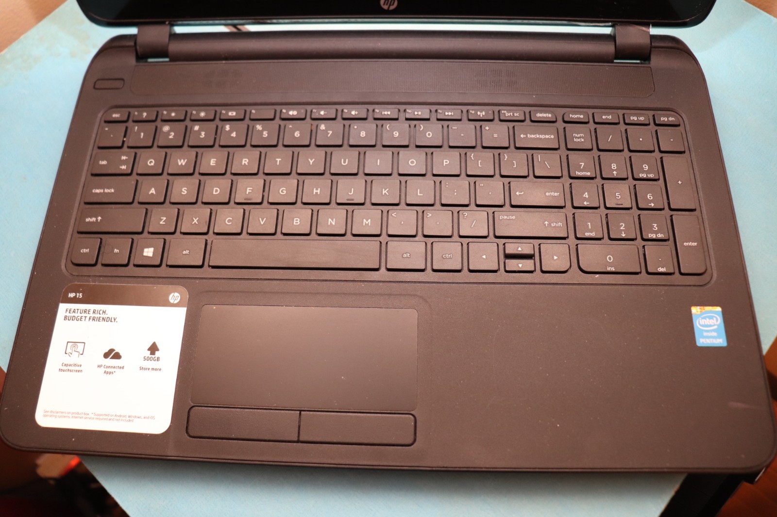 HP 15-F024WM Intel Pentium N3530 2.16GHz 4GB