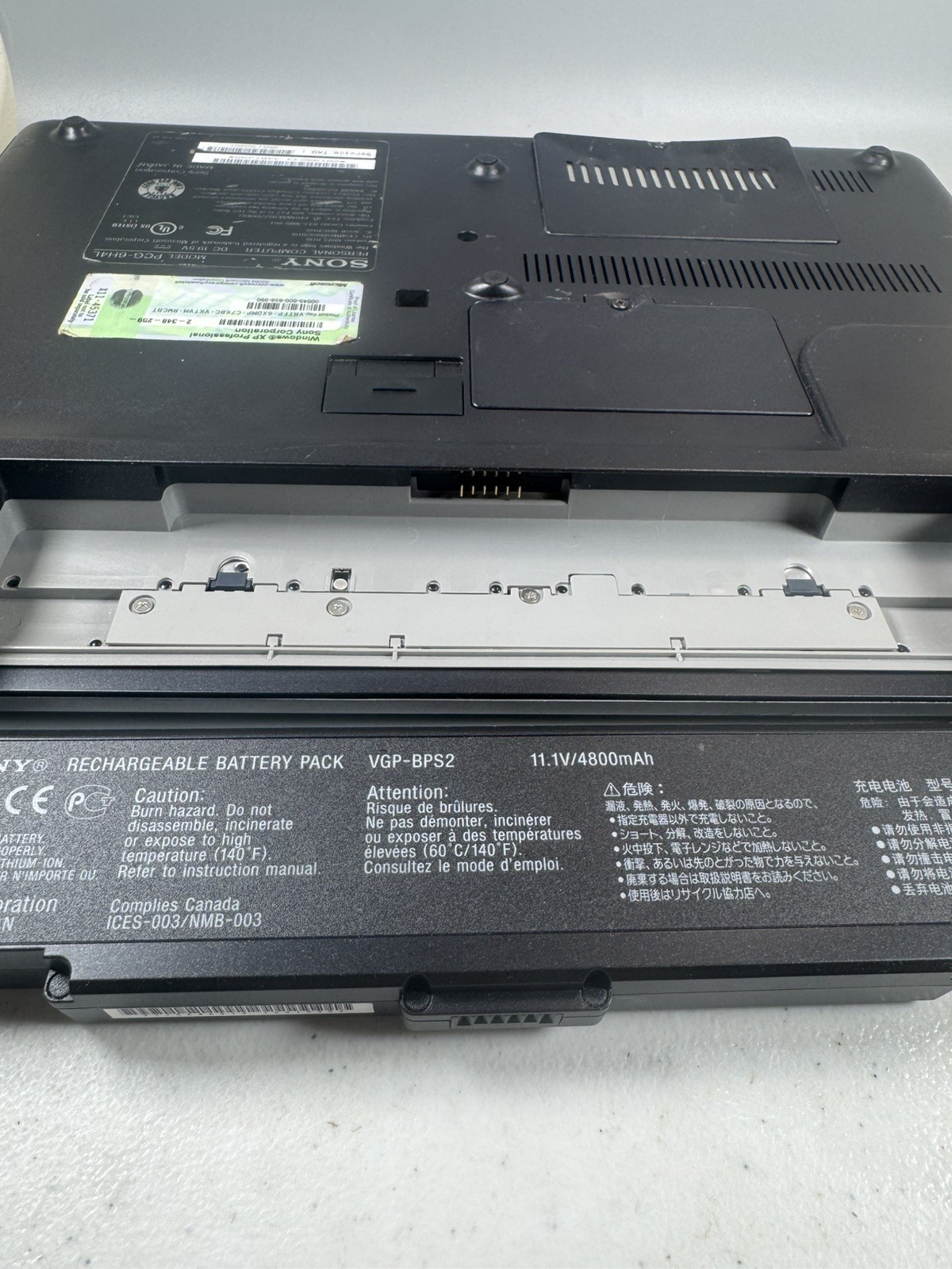 Sony VAIO VGN-S590P Laptop PCG-6H4L For Parts/Repair – No Charger, Missing Keys