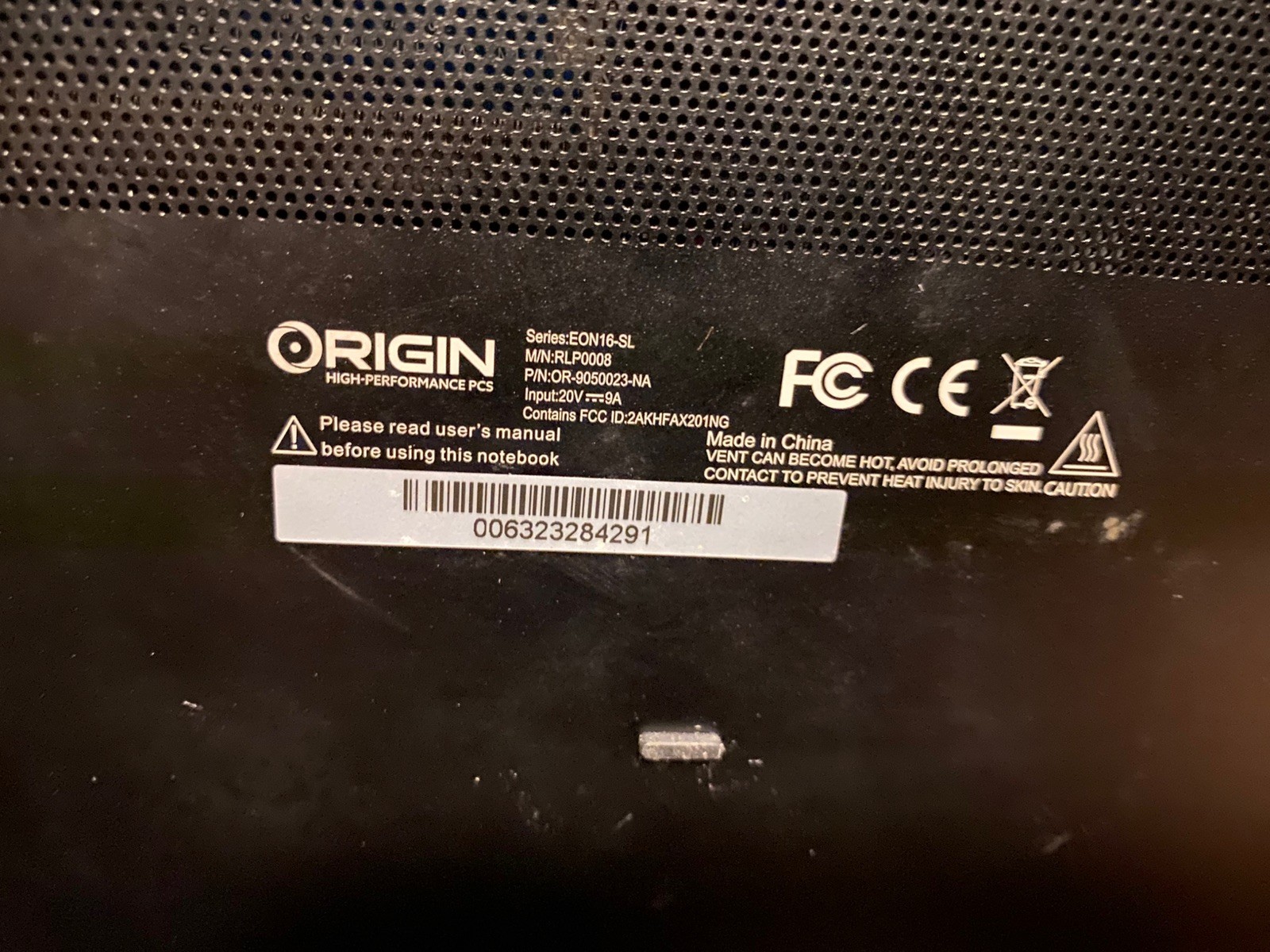 ORIGIN PC 16” GAMING EON 16-SL OR-9050023 i9 13900h RTX 4070 NO RAM/SSD PARTS