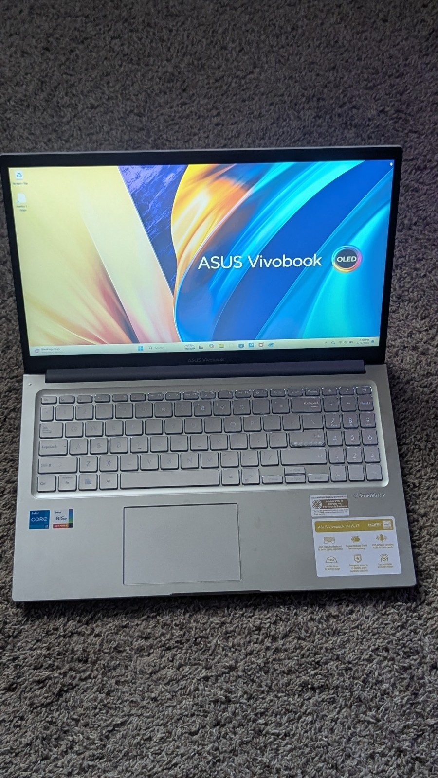 ASUS Vivobook 15.6″ Laptop i5-13thG 16GB RAM 512GB SSD M2 Solid+ Cargador