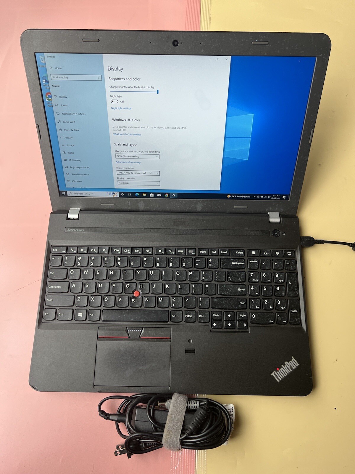 LENOVO THINKPAD EDGE E550 15.6” Core i3-4005U 4GB RAM 500GB HDD WEBCAM 1920X1080