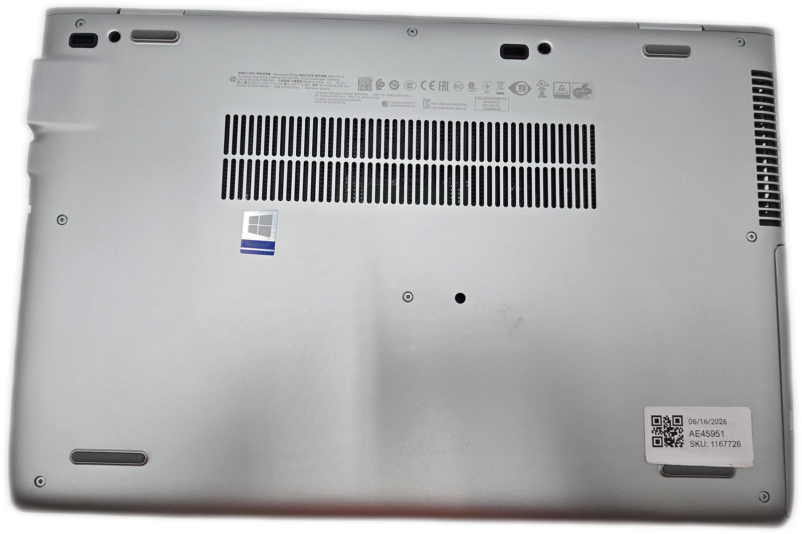 HP ProBook 650 G4 i5 8th Gen 16GB 256GB SSD Windows 11 Home