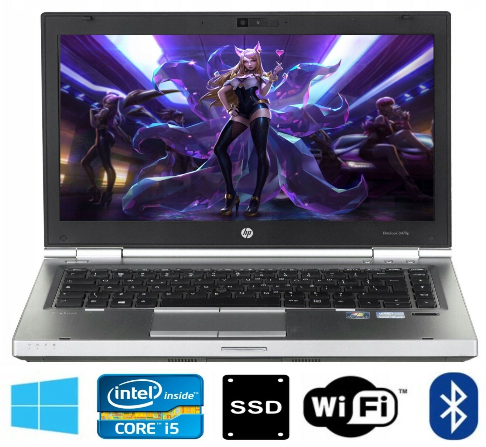 Business HP Elitebook 8470P i5-3320M Max 3.3GHz 1600x900px HD+ DVD-RW Win10 Pro