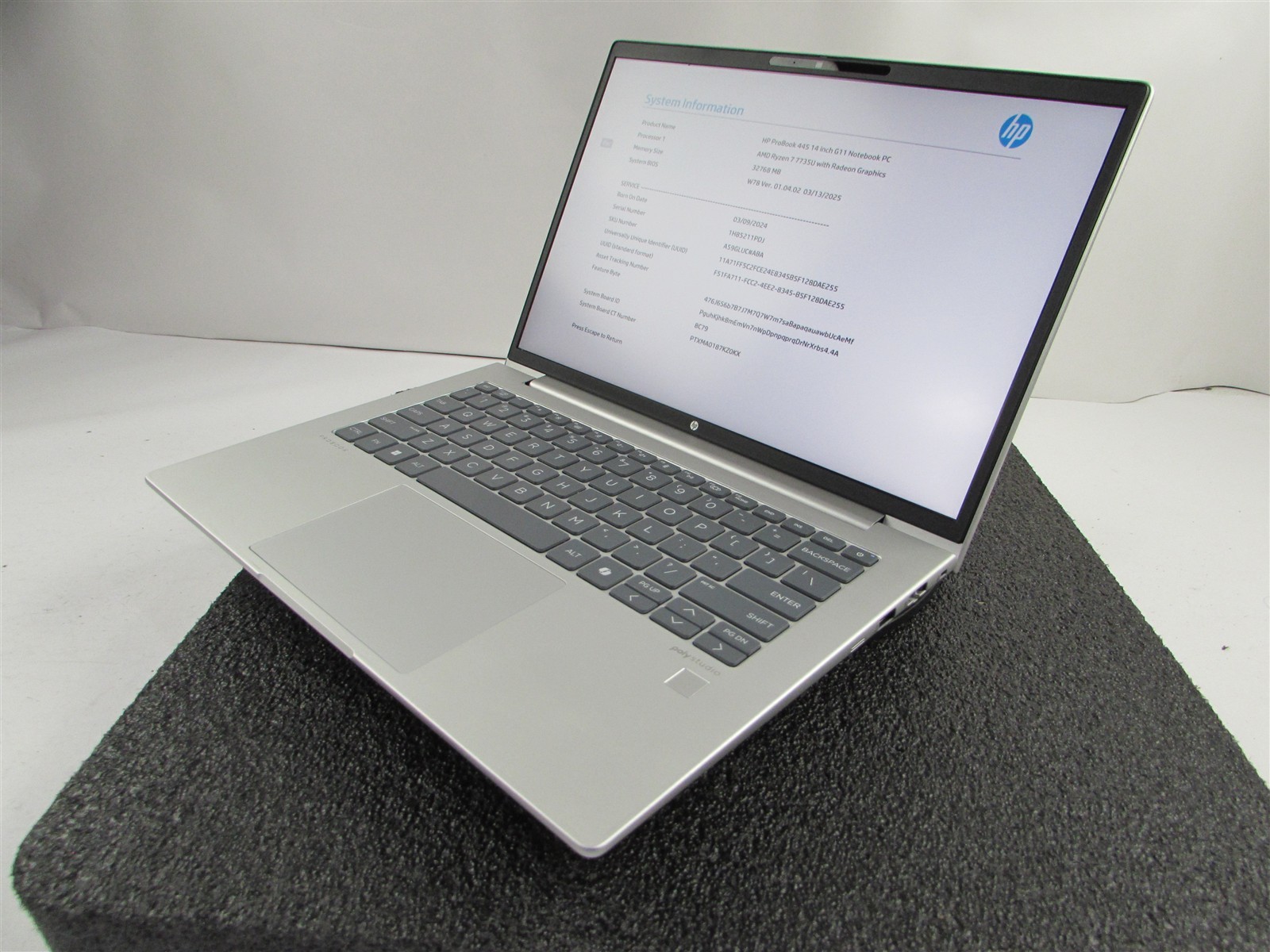 HP PROBOOK 445 (G11) AMD RYZEN 7 7735U 512GB SSD 32GB RAM AMD GPU WIN 11 PRO