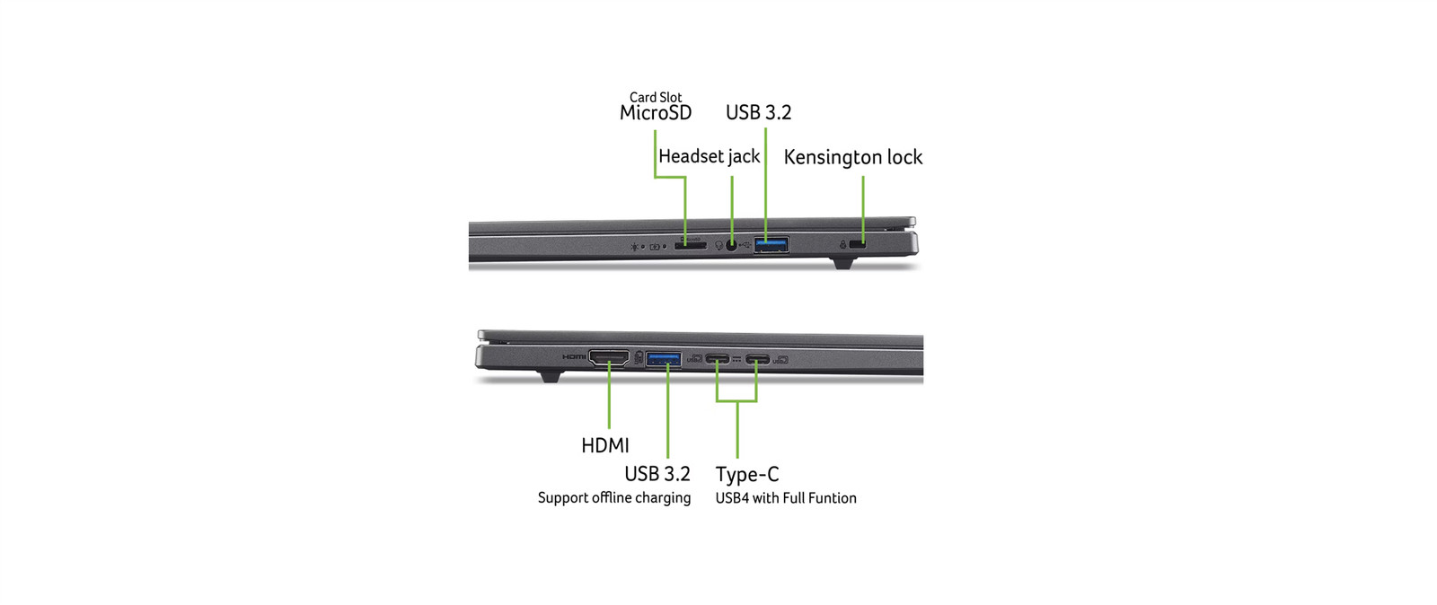 Acer Aspire 16 AI 16″ Snapdragon X Plus 10-Core 1st Gen 16GB 512GB Adreno Refurb