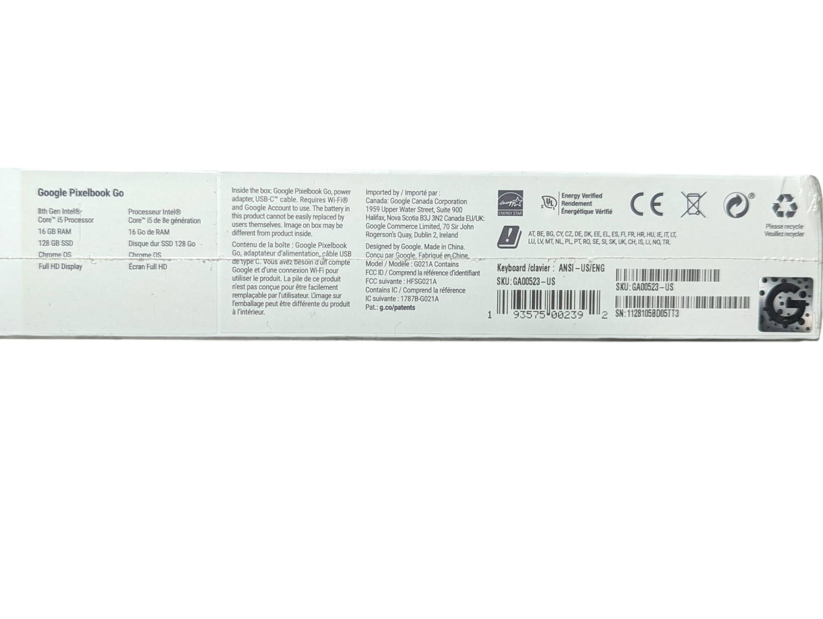 Google Pixelbook Go i5 8th Gen Intel 16GB RAM 128GB SSD GA00523-US – New In Box
