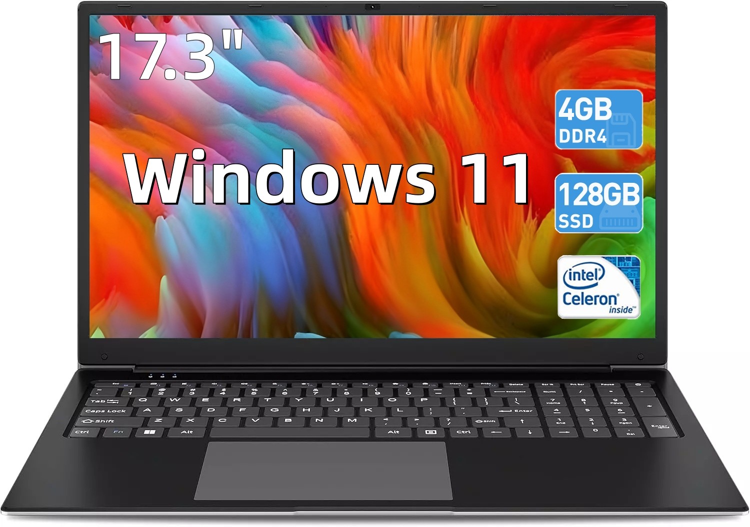 SGIN – 17.3″ Laptop – Intel Celeron Dual Core- 4GB Memory – 128GB SSD – 8000mAh