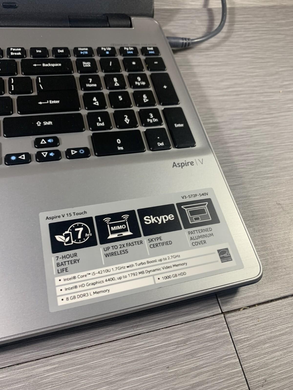 Acer Aspire V 15 Touch Z5WAH 1TB HDD Intel Core i5 Laptop | For Parts