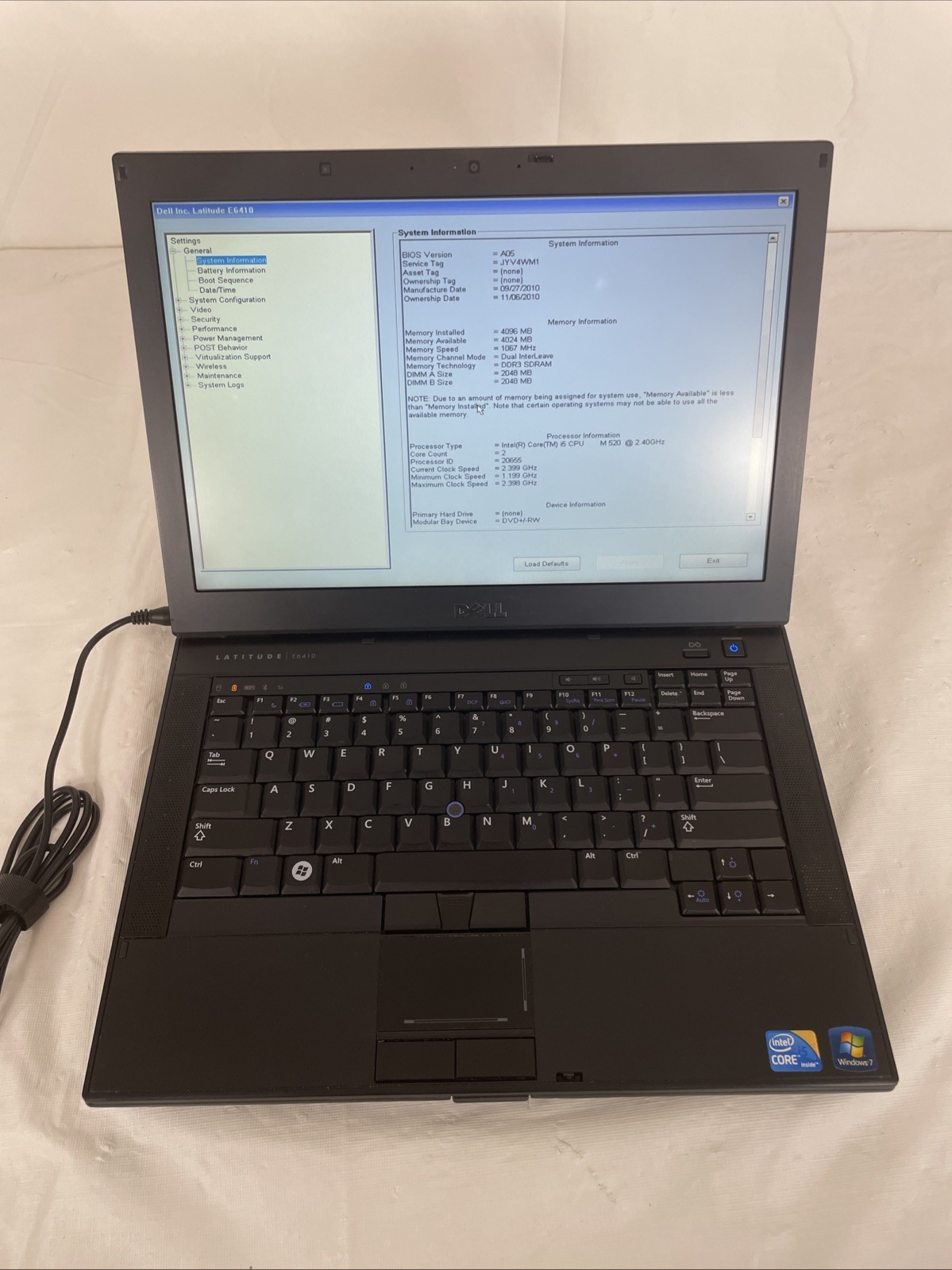 Dell Latitude E6410 | Intel i5 M 520 2.40GHz | 4GB RAM | Bad Battery