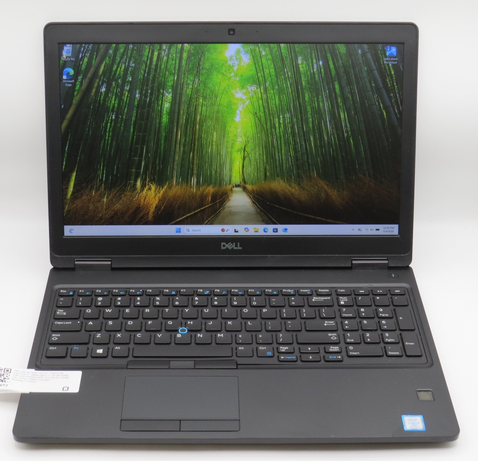 Dell Latitude 5590 | i7-8650U @ 2.1GHz | 16GB DDR4 | 512GB m2 | 15.6″ | No OS