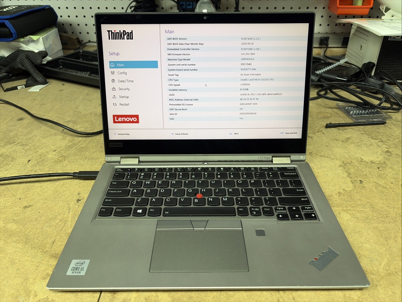 Lenovo ThinkPad L13 Yoga 2in1 13.3″ FHD Touch i5-10210u 8GB RAM 256GB SSD NO OS