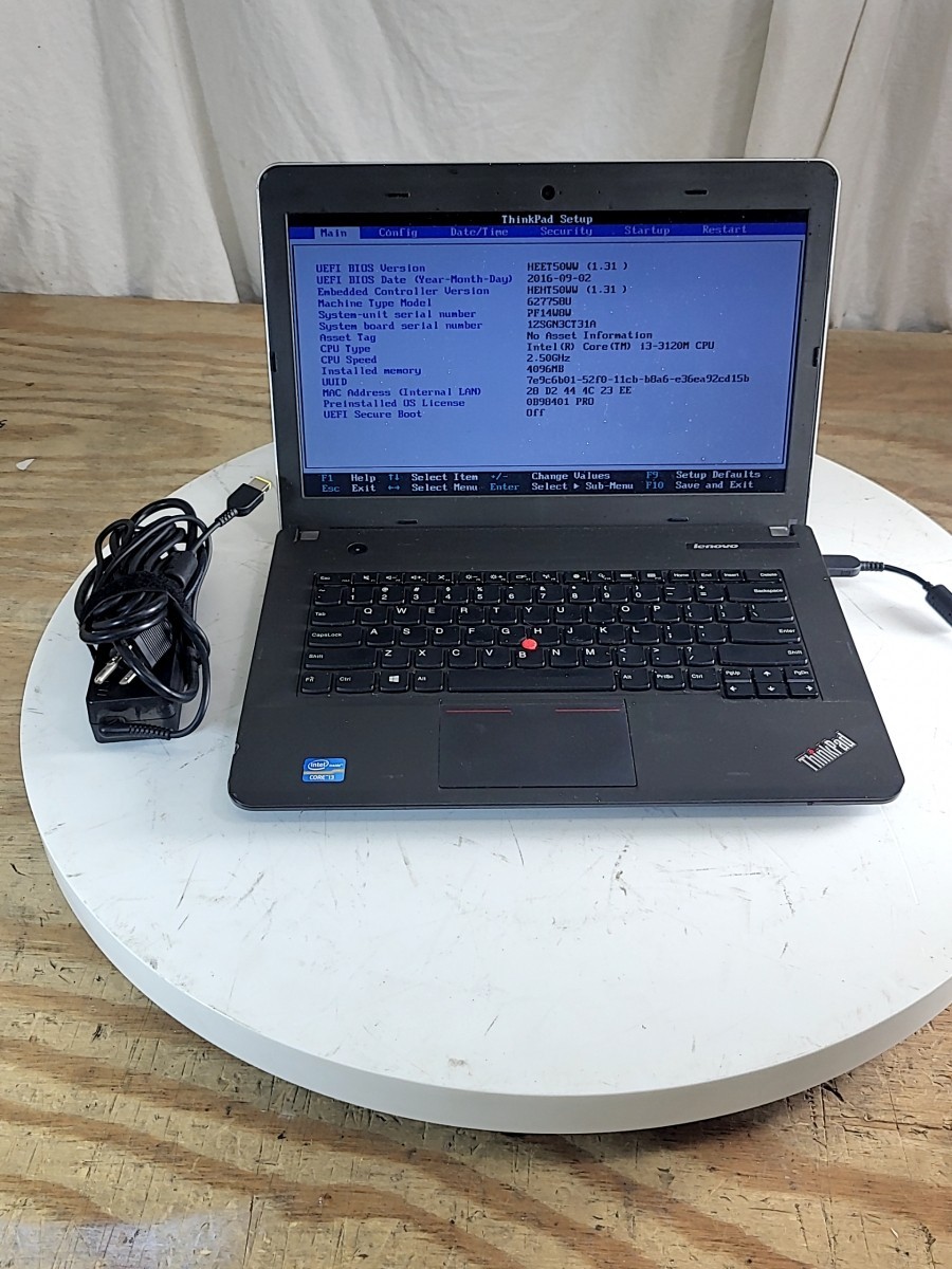 LENOVO ThinkPad Edge E431 627758U Laptop Intel Core I3-3120M 4GB 320GB SEE NOTES