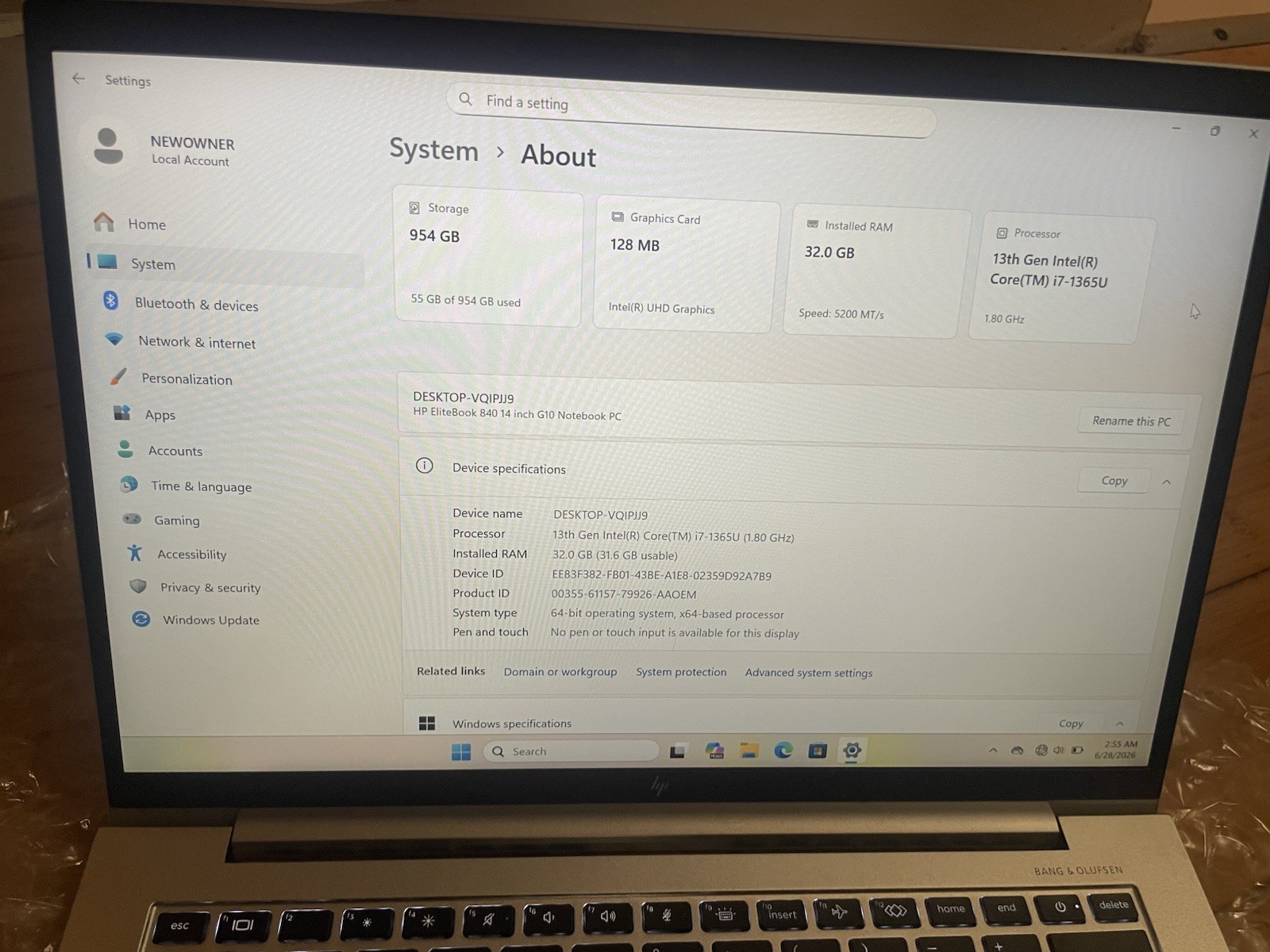 HP EliteBook 840 G10 Laptop i7-1365U 32GB RAM 1 Tera SSD Windows 11 Pro