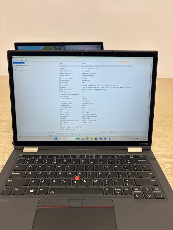 2x Lenovo ThinkPad X13 Yoga Gen 2 13.3″ i7-1165G7 2.80Ghz 16GB 512GB SSD W11P