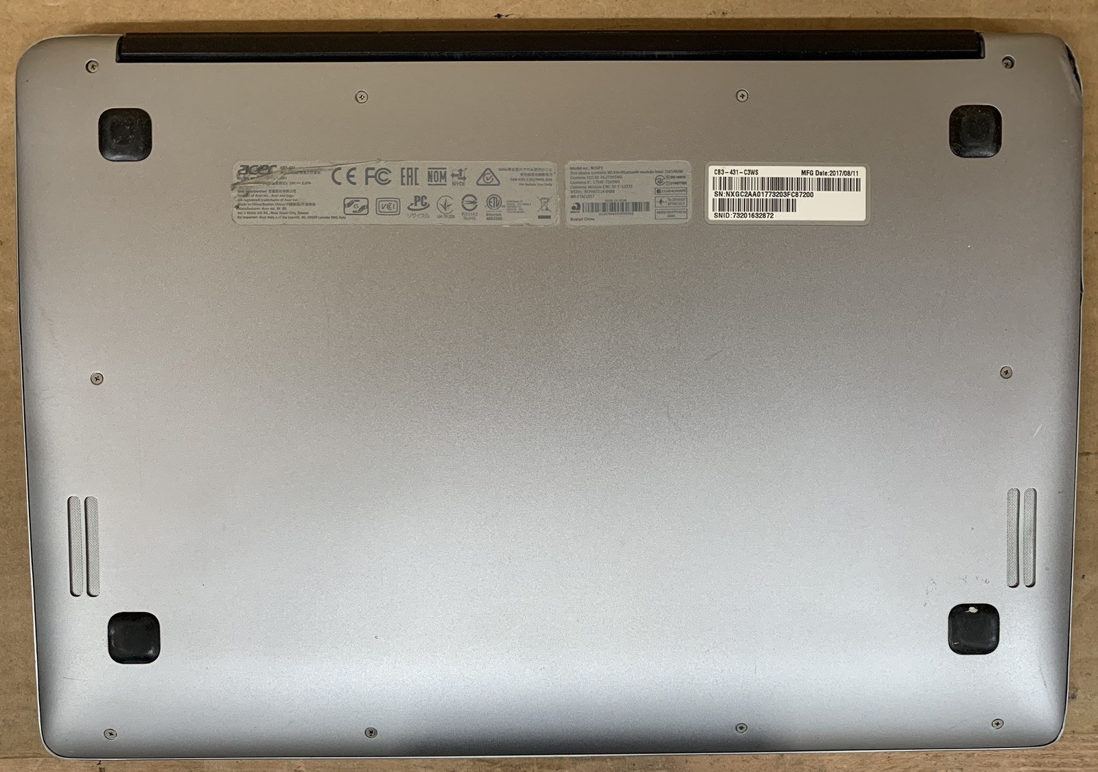 Acer Chromebook 14 N16P1 14″ Laptop Intel Celeron-N3160@1.60GHz 4GB RAM ChromeOS